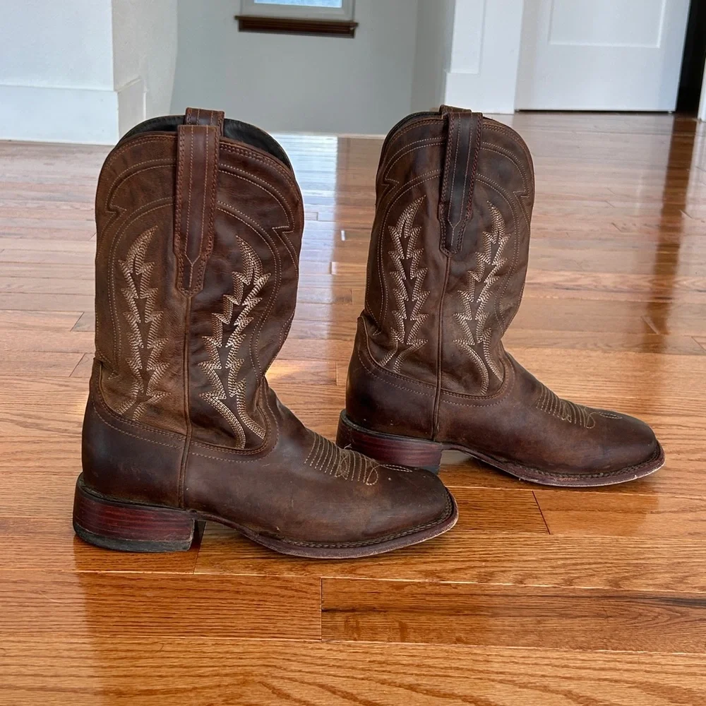 Tecovas Dark Brown Cowboy Boots - Picture 2 of 8